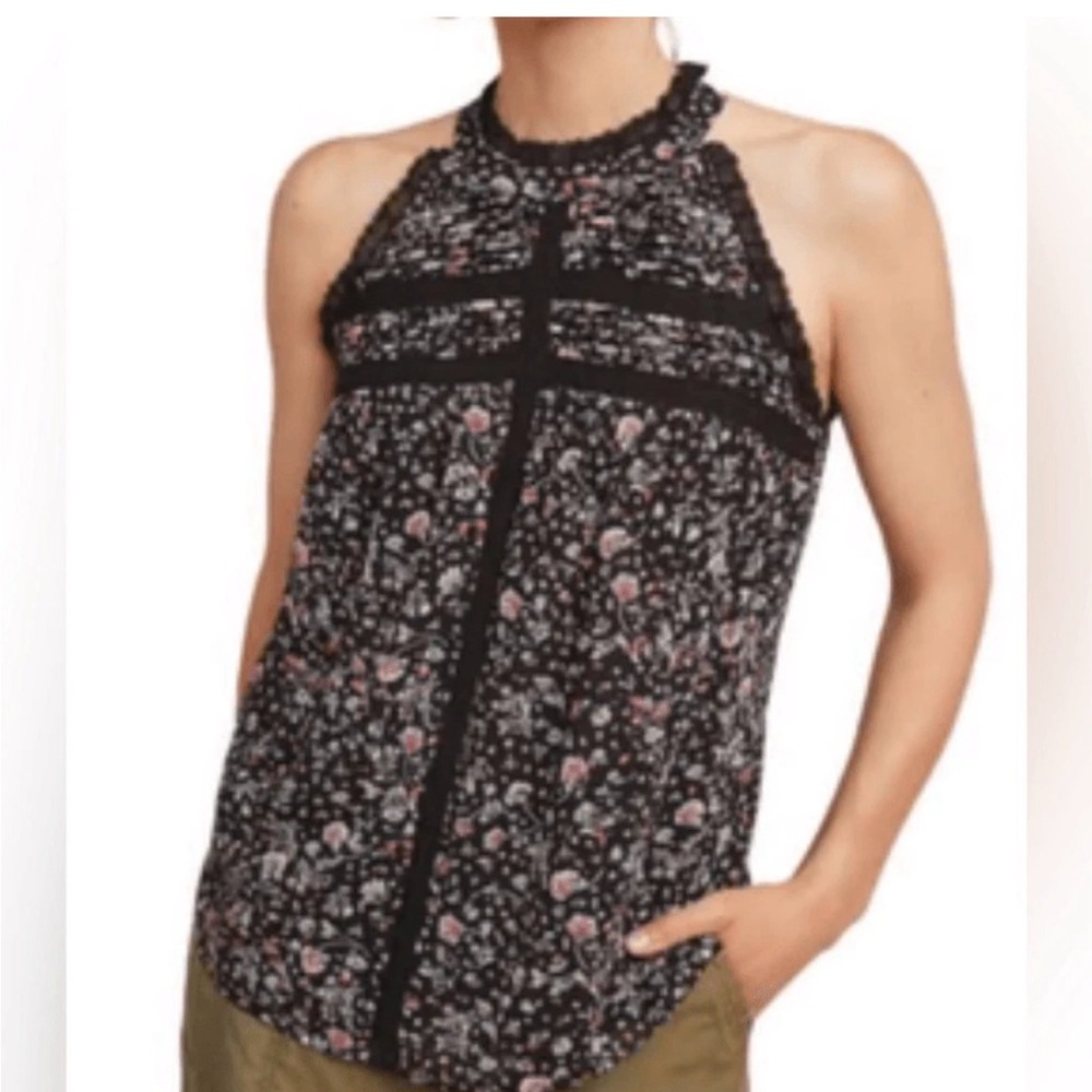 Anthropologie Maeve Ashley Floral Lace Blouse Size Large